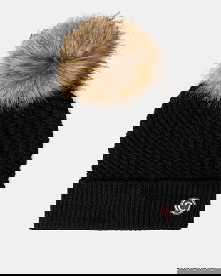 Colmar căciulă din amestec de lână culoarea bej, din tricot gros, 4854E.3XS