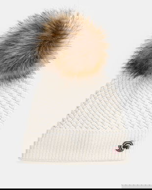 Colmar căciulă din amestec de lână culoarea bej, din tricot gros, 4854E.3XS