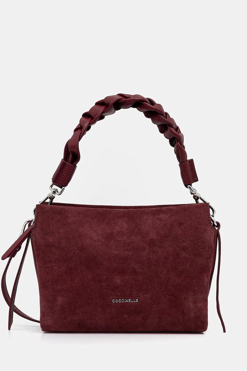 Coccinelle geanta de mână din piele întoarsă culoarea negru, E1 P6P 58 01 01