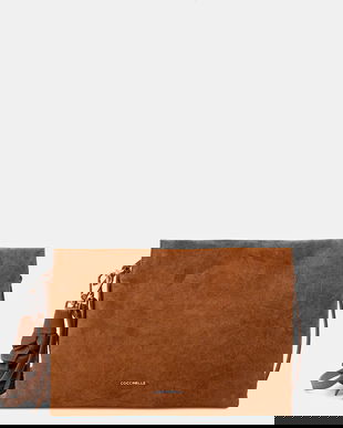 Coccinelle geanta de mână din piele întoarsă culoarea maro, E1 P6P 19 02 01