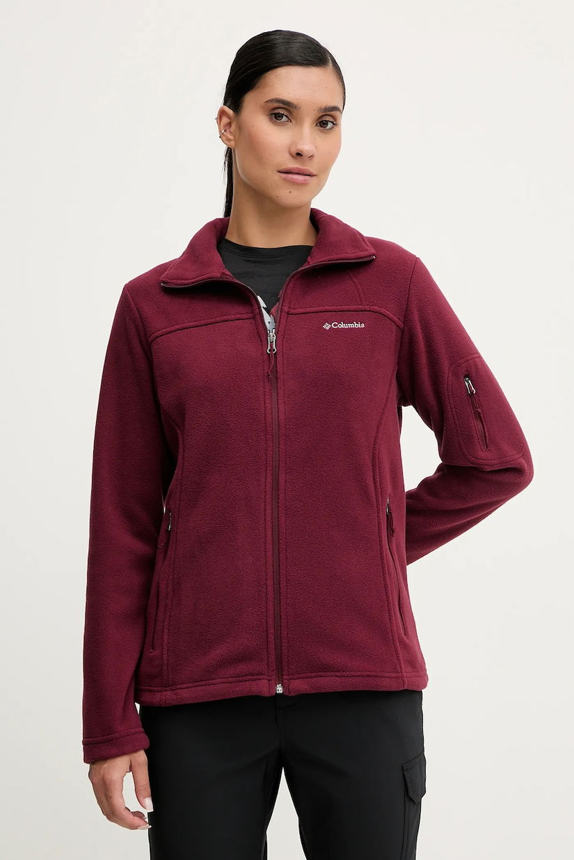 Columbia hanorac Fast Trek II culoarea rosu, uni, 1465351