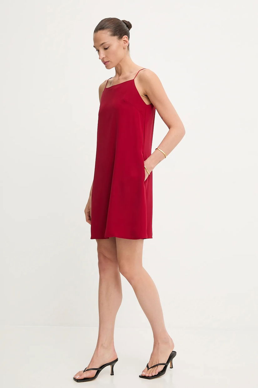 Answear.LAB rochie culoarea rosu, mini, drept