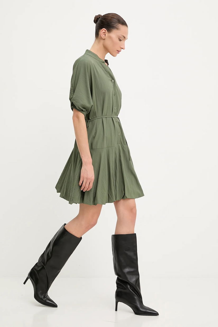 Answear.LAB rochie culoarea verde, mini, evazati