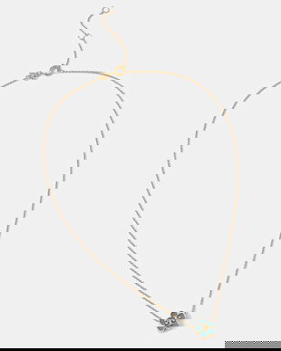 Tory Burch colier placat cu aur Kira Flower Pendant 158996.702