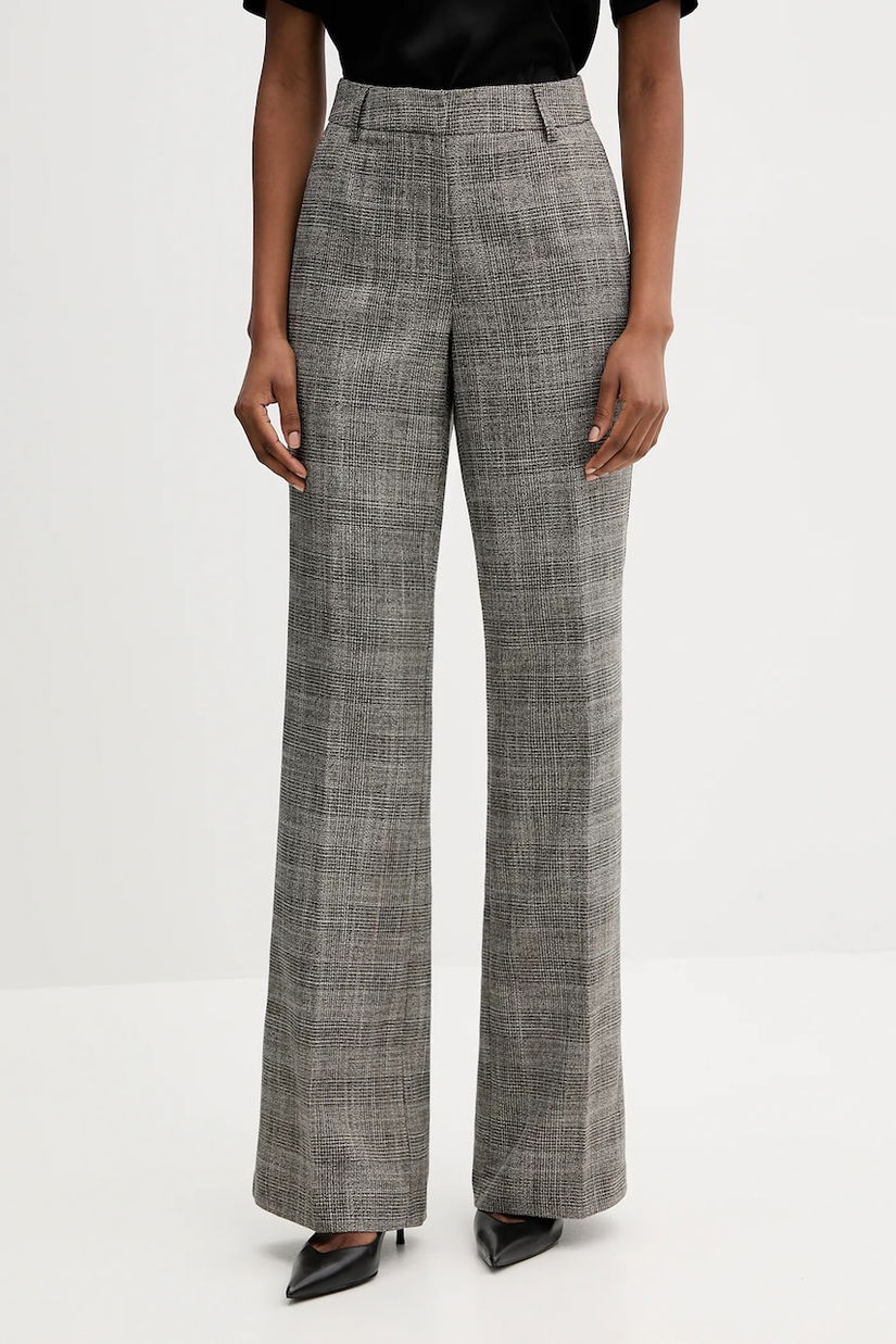 Silvian Heach pantaloni CARILLO culoarea gri, drept, high waist, GPA25350PA