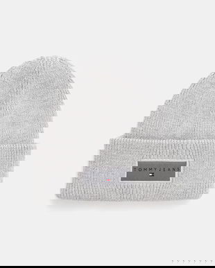 Tommy Jeans căciulă din bumbac culoarea gri, AM0AM13666