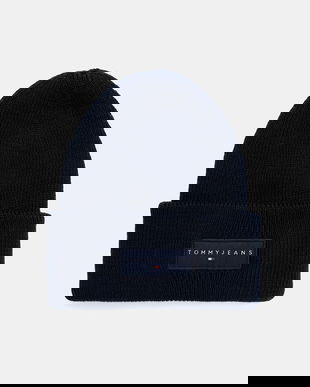 Tommy Jeans căciulă din bumbac culoarea bleumarin, AM0AM13666