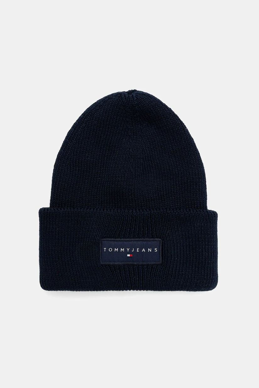 Tommy Jeans căciulă din bumbac culoarea bleumarin, AM0AM13666