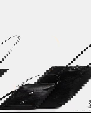 U.S. Polo Assn. poșetă cu două fețe Axtell Reversible culoarea negru, BIU4A8905WVP