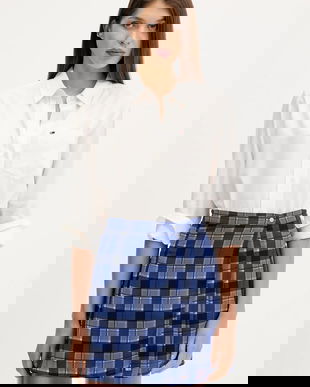 Tommy Jeans cămașă din bumbac culoarea bej, cu guler clasic, relaxed, DW0DW21451