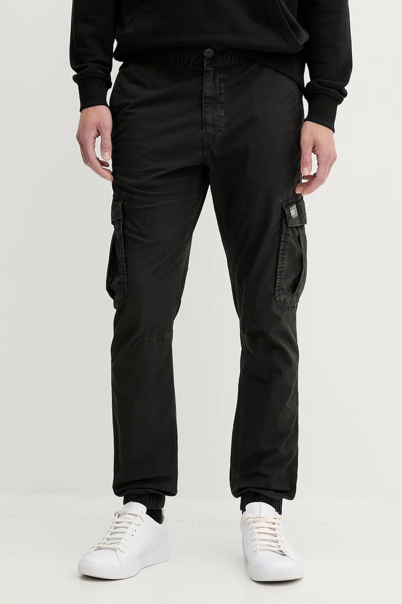 Tommy Jeans pantaloni culoarea negru, cu fason cargo, DM0DM22003