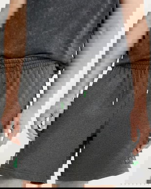 adidas pantaloni scurți din bumbac x Mercedes culoarea gri, JZ2213