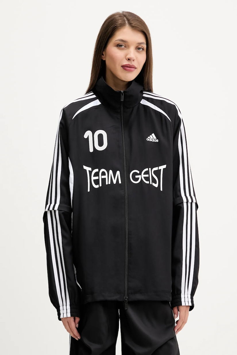 adidas Originals bluză Ovzd Tracktop culoarea negru, cu imprimeu, KE7569