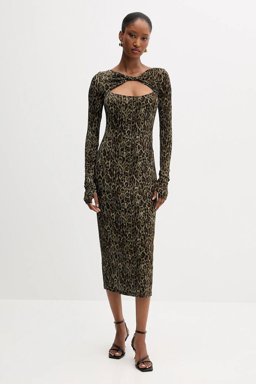 Just Cavalli rochie culoarea maro, mini, mulata, 79PAO935 JS496