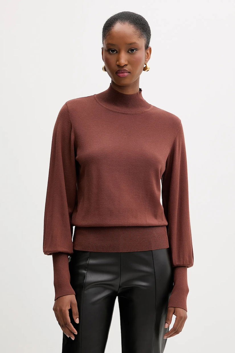 Silvian Heach pulover HALKA culoarea maro, light, GPA25041LU
