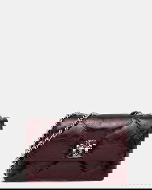 Tory Burch geantă de piele Kira Diamond culoarea violet, 169326.500