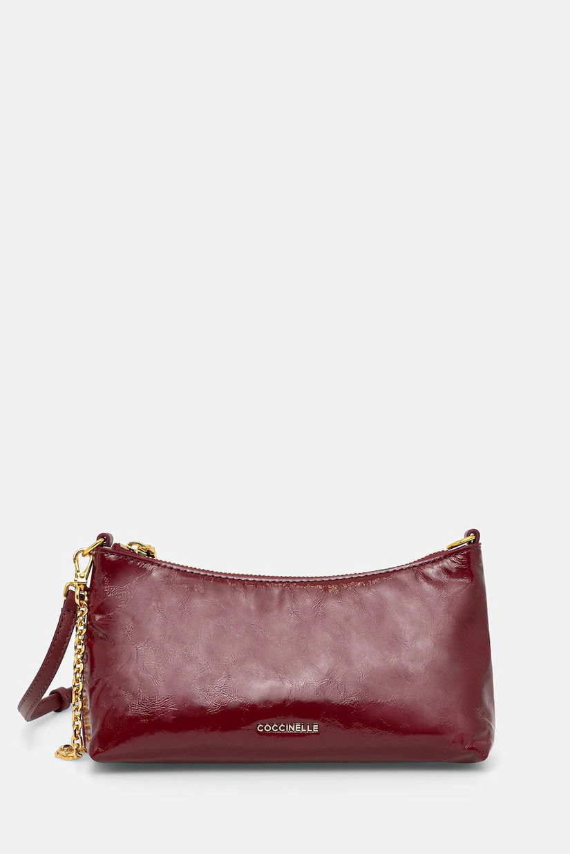 Coccinelle geantă de piele AURA culoarea bordo, E5.THJ.55.01.01