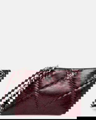 Tory Burch geantă de piele Kira Diamond Quilt culoarea violet, 174842.500