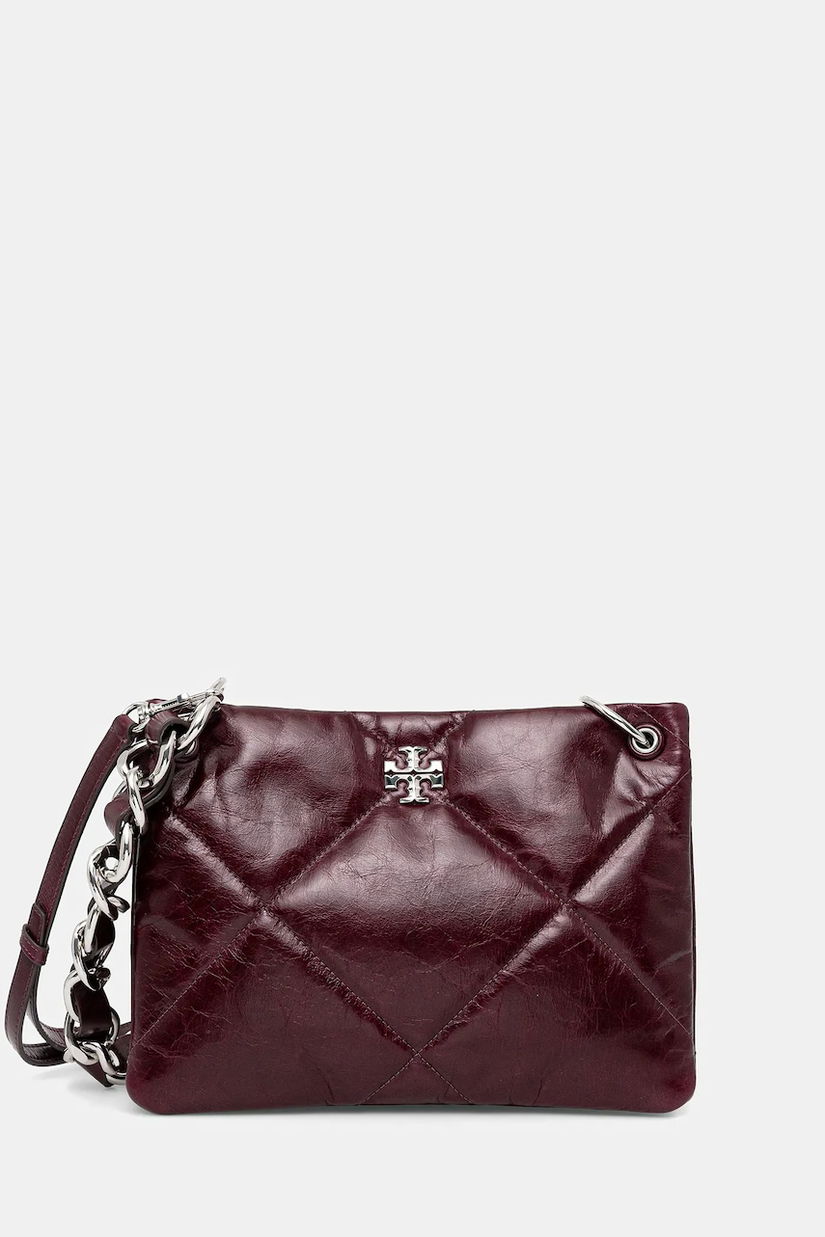 Tory Burch geantă de piele Kira Diamond Quilt culoarea violet, 174842.500