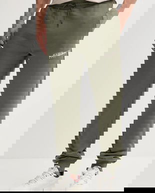 Napapijri pantaloni de trening M-Gori culoarea verde, uni, NP0A88UHG0A1