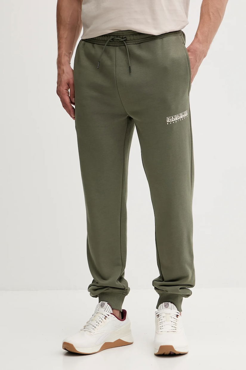 Napapijri pantaloni de trening M-Gori culoarea verde, uni, NP0A88UHG0A1