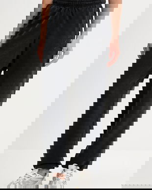 Tommy Jeans pantaloni de trening din bumbac culoarea negru, cu imprimeu, DW0DW21702