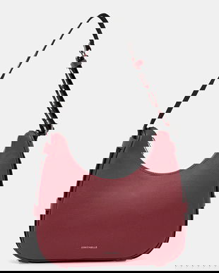 Coccinelle geantă de piele RAQUEL culoarea bordo, E1.SQ0.13.02.01