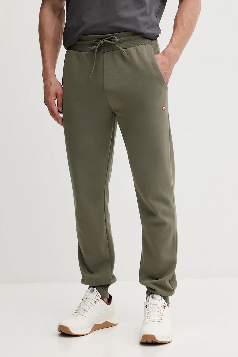 Napapijri pantaloni de trening Malis culoarea verde, uni, NP0A4GBKG0A1