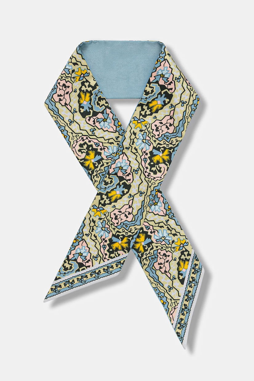 Tory Burch eșarfă de mătase Dream Paisley Silk cu model, 177165.960