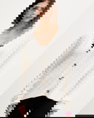 Tommy Jeans cardigan din bumbac culoarea bej, light, DW0DW21681