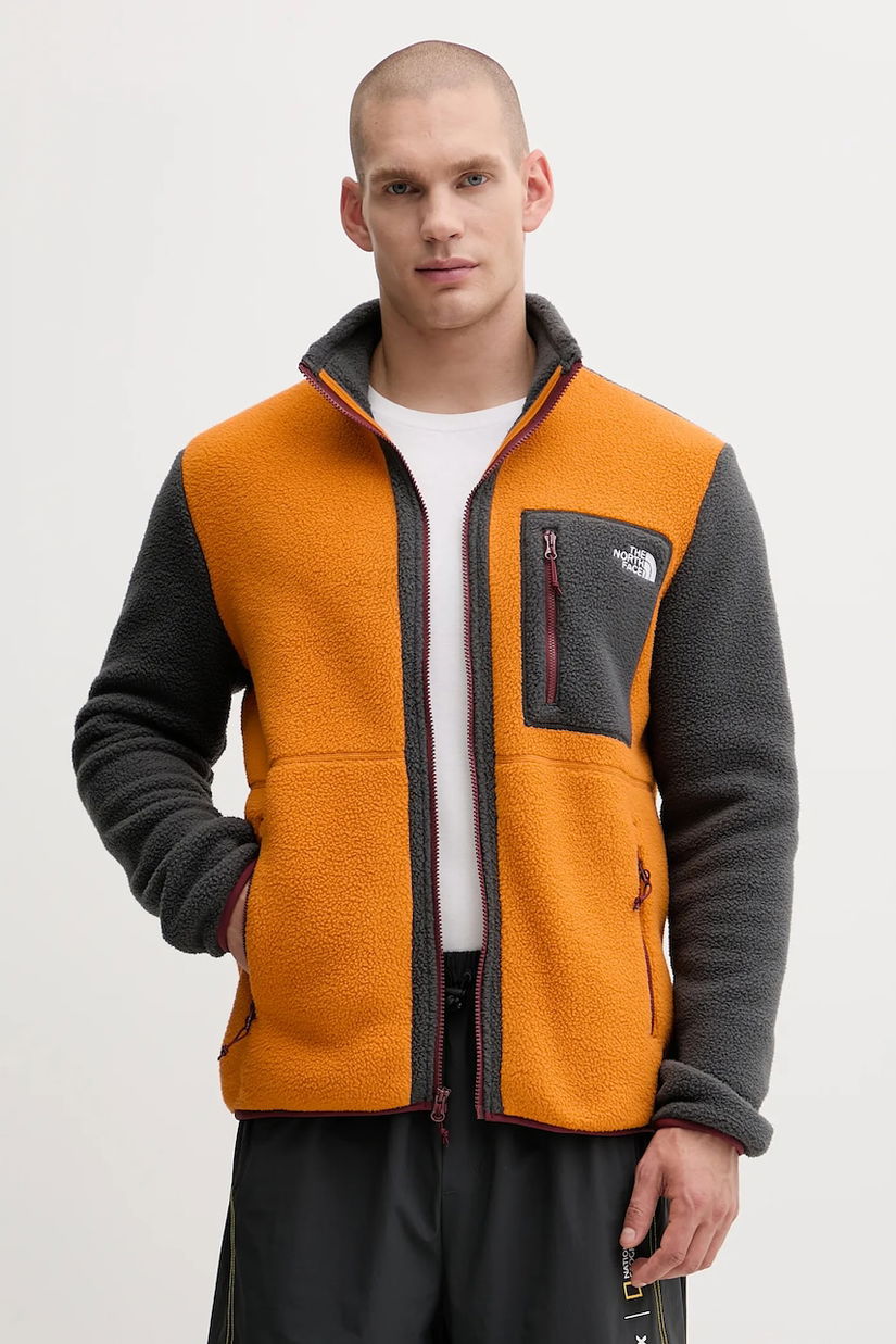 The North Face hanorac outdoor Yumiori culoarea portocaliu, cu model, NF0A883REOD1