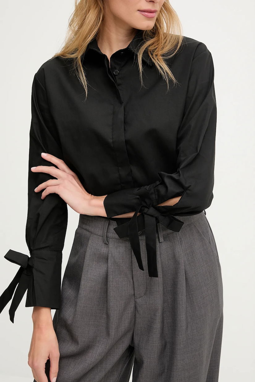 Answear.LAB camasa culoarea negru, cu guler clasic, relaxed