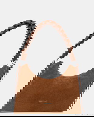 Coccinelle geanta de mână din piele întoarsă BOHEME SUEDE BIMATERIAL culoarea maro, E1.P6P.13.03.01