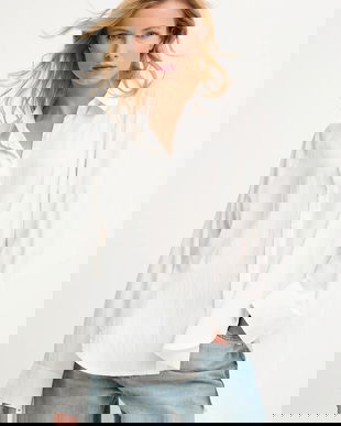 Answear.LAB camasa culoarea alb, cu guler clasic, relaxed