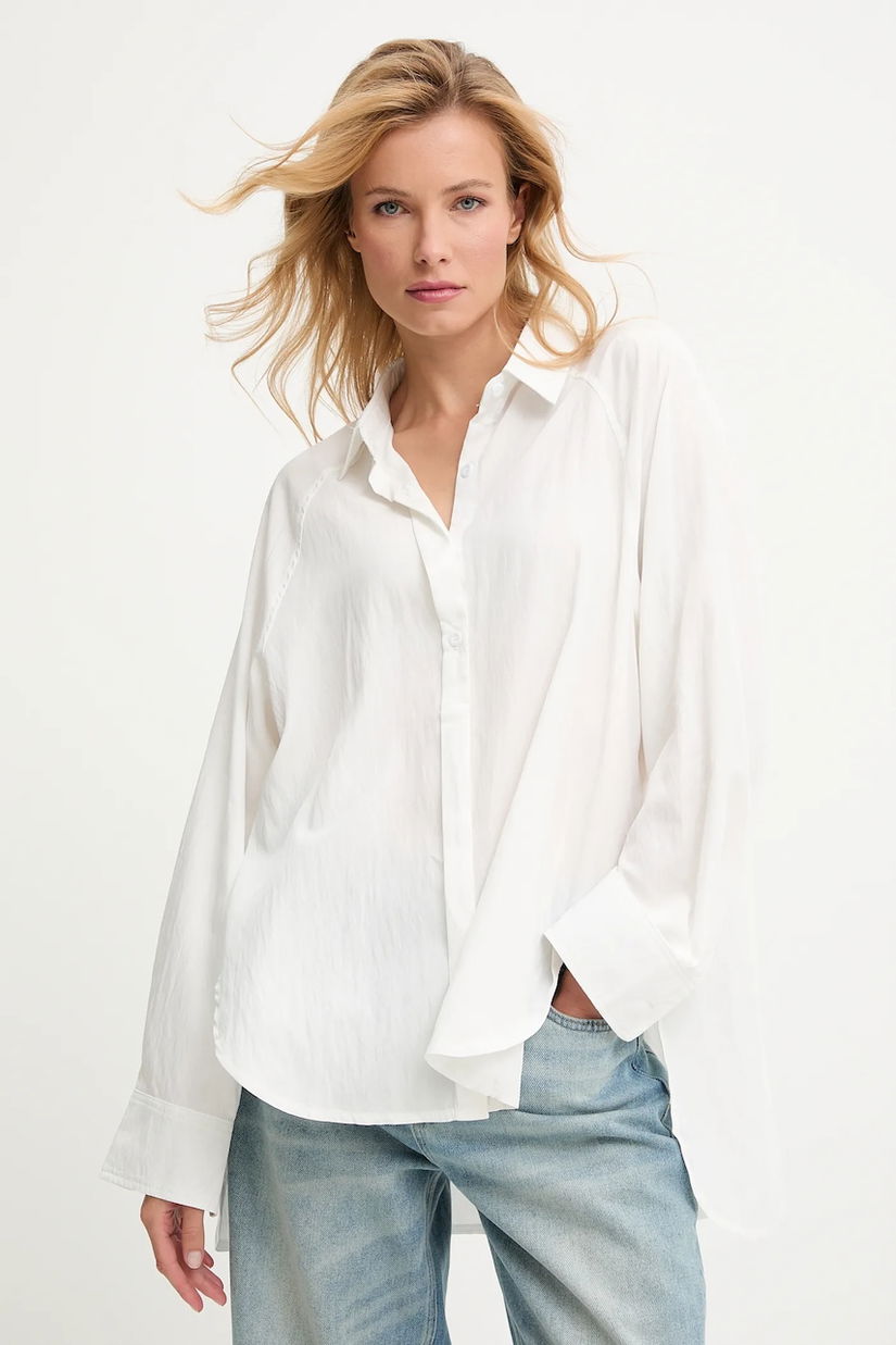 Answear.LAB camasa culoarea alb, cu guler clasic, relaxed