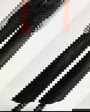 Levi's jeansi 728 HR WIDE LEG culoarea negru, 0039B