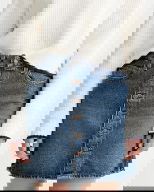 Levi's fusta jeans mini, evazati, 003RO