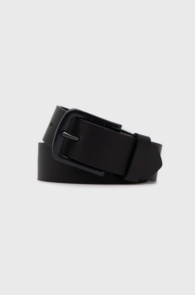 Levi's curea de piele culoarea negru