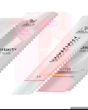 Vopsea Translucida Demipermanenta - Wella Professionals Shinefinity Zero Lift Glaze, nuanta 07/39 Chroma Gold, 60 ml
