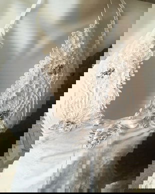 top alb cu dantela si broderie nou ,Oh Yes