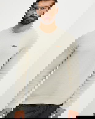 Aeronautica Militare pulover de bumbac culoarea bej, light, MA1611UL00506