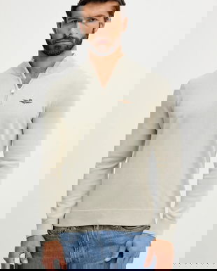 Aeronautica Militare pulover de bumbac culoarea bej, light, MA1578UL00506