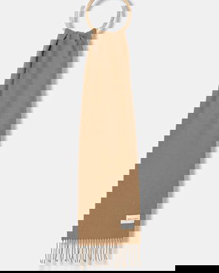 Marc O'Polo eșarfă de lână culoarea bej, uni, 508805102065