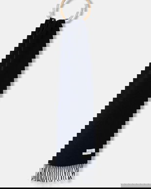 Marc O'Polo eșarfă de lână culoarea bleumarin, uni, 508805102065