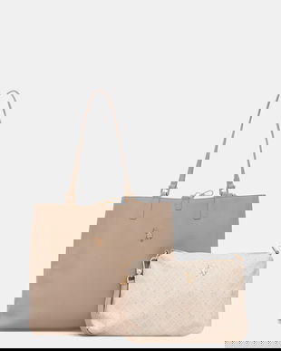 U.S. Polo Assn. poșetă cu două fețe Malibu culoarea bej, BEUM08706WVP