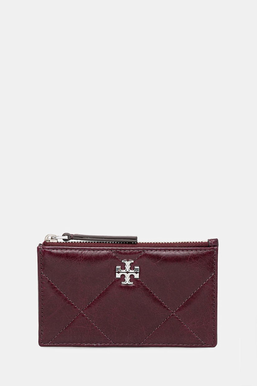 Tory Burch portofel de piele Kira Diamond Quilt culoarea roșu, 174398.500