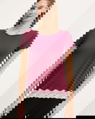 United Colors of Benetton tricou de pijama culoarea negru, 3Z123M314