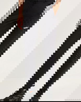 Jack Wolfskin pantaloni de exterior Hikeout culoarea negru, A63927