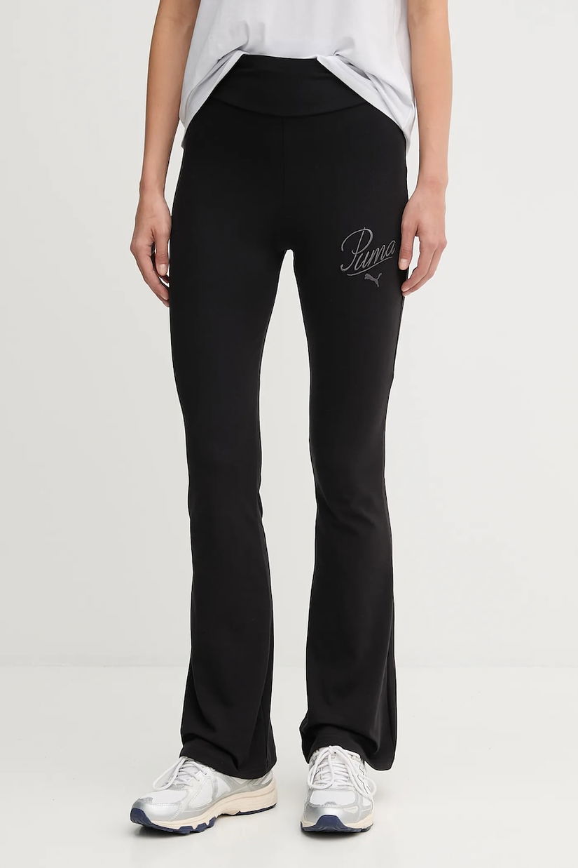 Puma colanți culoarea negru, cu imprimeu, 688075