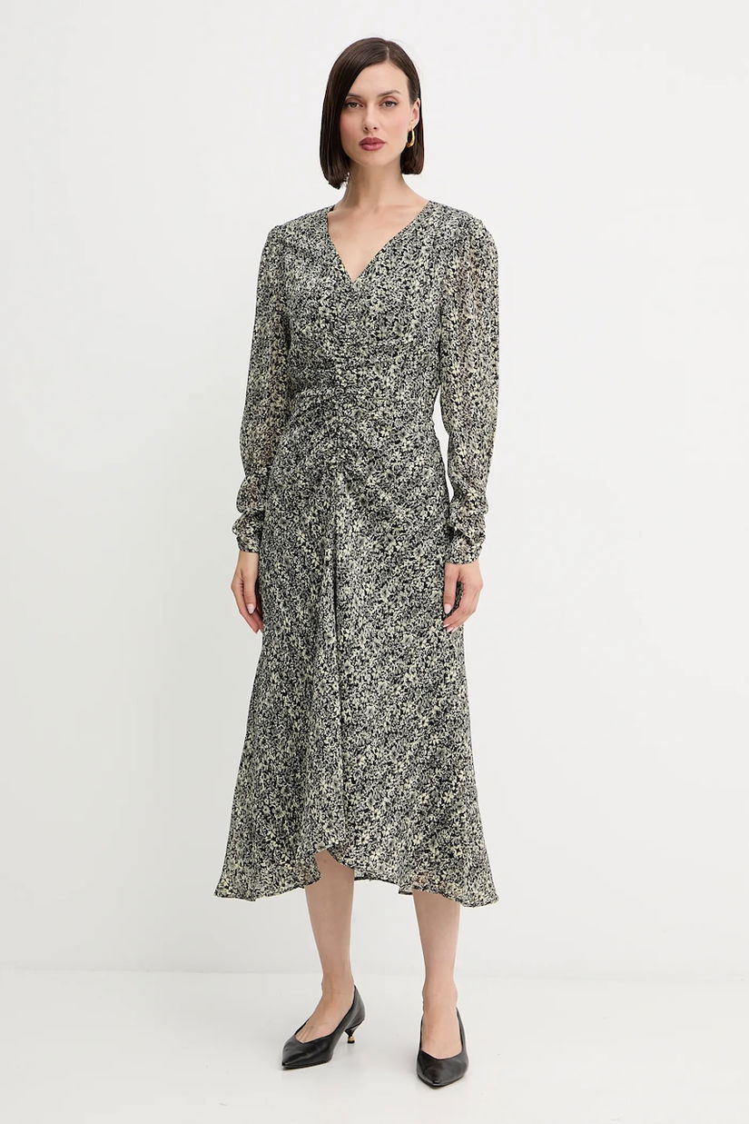 BOSS Orange rochie culoarea negru, maxi, evazați, 50544051
